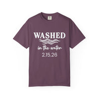 Load image into Gallery viewer, Washed in the Water Baptism Tee – Personalized Date | Acts 22:16