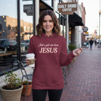 Load image into Gallery viewer, Just a Girl Who Loves Jesus Hoodie, Christian Apparel, Cozy Gift, Spiritual Hoodie, [...]