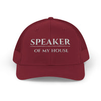 Load image into Gallery viewer, Speaker of My House Trucker Cap | Embroidered Mesh Snapback